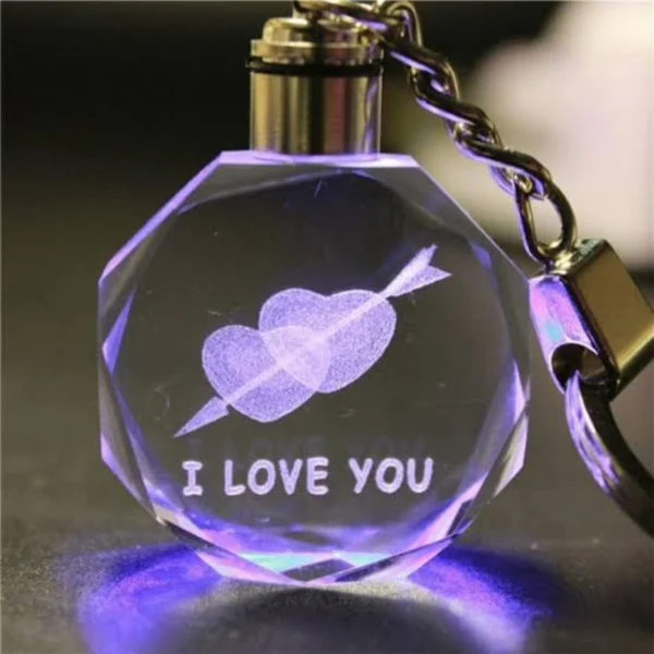 I love you led crystal keyholder