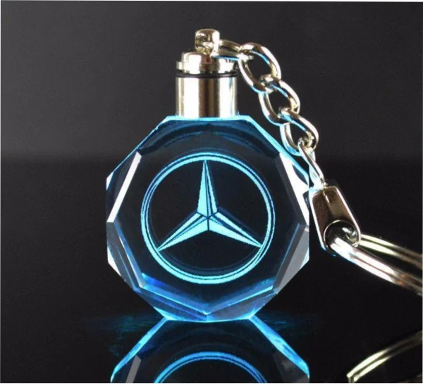 Mercedes led crystal keyholder