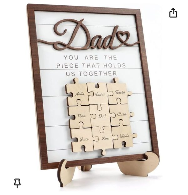 Dad wooden jigsaw puzzle plaque