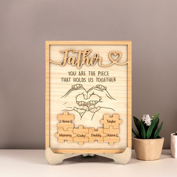 Dad wooden jigsaw puzzle plaque - Image 2